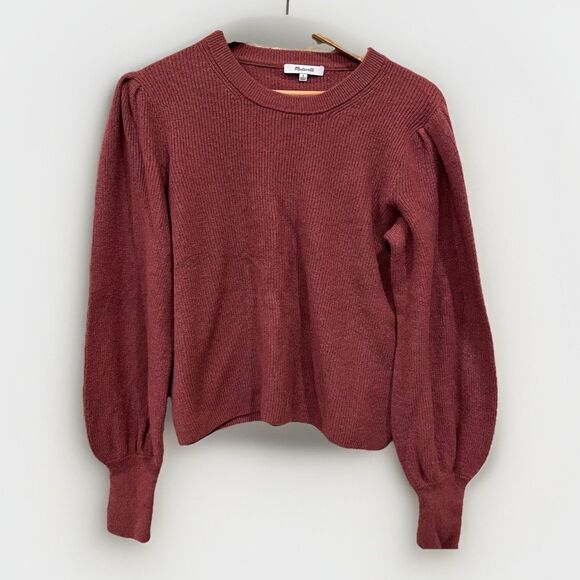 Madewell Sweaters - Madewell Baybrook Large Pullover Sweater Dusty Rose Stretch Womens Wool Blend